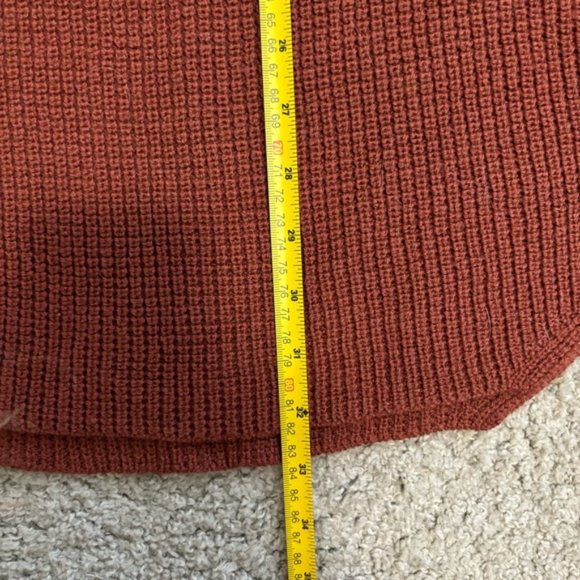 Aritzia Wilfred Free Bianca Dress Sweater Dress Size XXS Rust Red Merino Wool - Picture 14 of 14